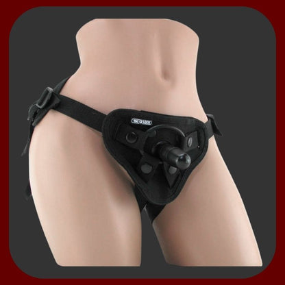 Černý univerzální postroj Vac-U-Lock s nastavitelným páskem až do 175 cm pro maximální komfort a variabilitu