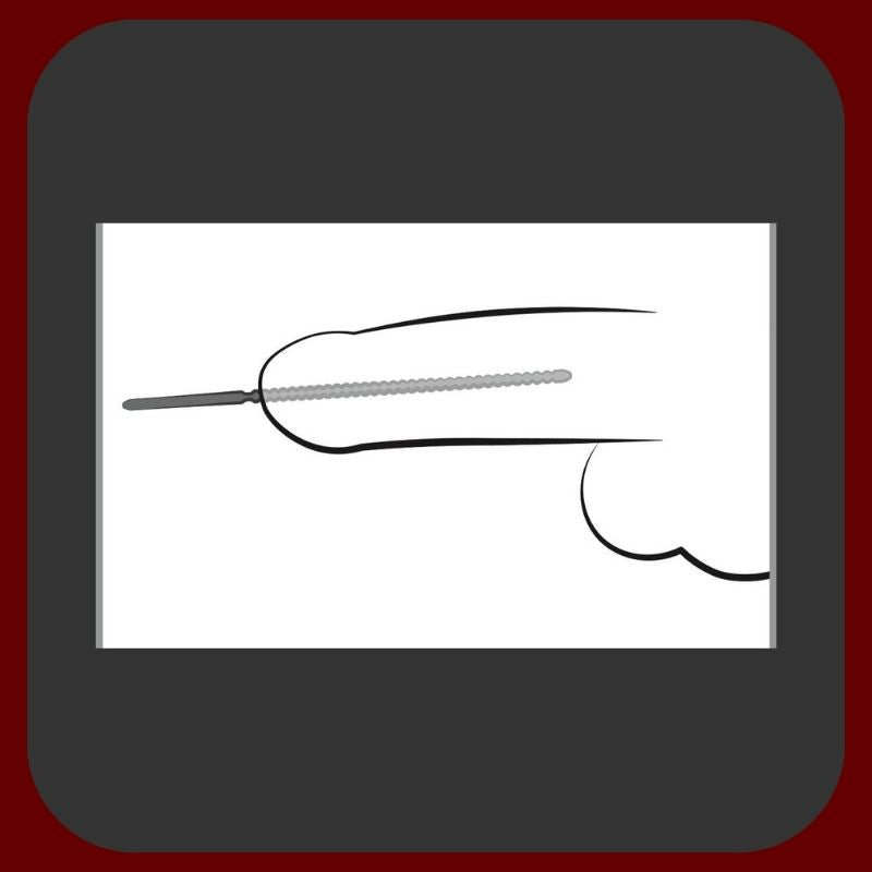 Uretrální sonda z chirurgické oceli stříbrné barvy, průměr 6 mm, délka 24 cm, pro bezpečnou a precizní stimulaci močové trubice – EROSIANA