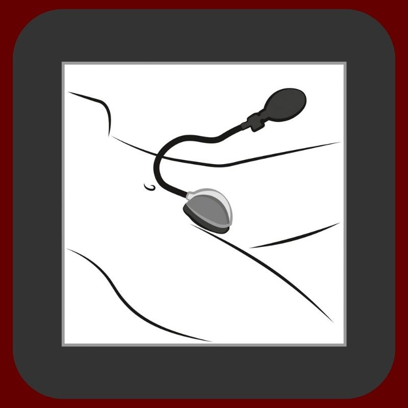 Černá vaginální pumpa s anatomicky tvarovanou přísavkou a pumpičkou pro zvýšení citlivosti klitorisu a vagíny, včetně vzorku lubrikantu