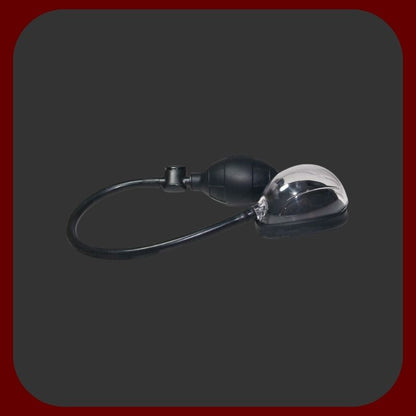 Černá vaginální pumpa s anatomicky tvarovanou přísavkou a pumpičkou pro zvýšení citlivosti klitorisu a vagíny, včetně vzorku lubrikantu