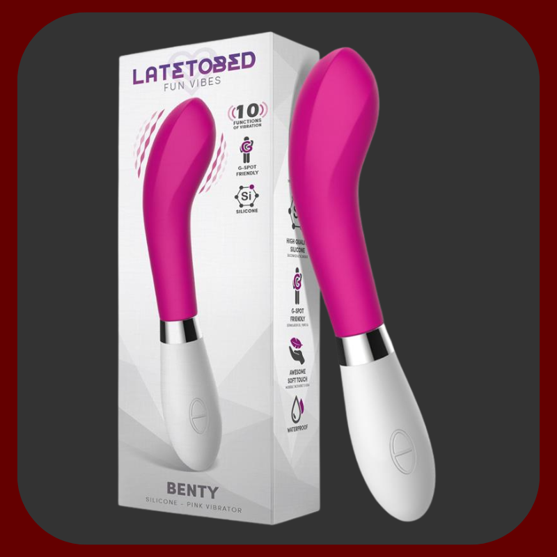 Luxusní silikonový vibrátor Velvet Touch v růžové a fialové barvě, voděodolný, s 10 vibračními režimy, délka 21 cm.