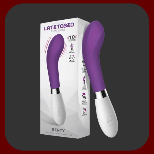 Luxusní silikonový vibrátor Velvet Touch v růžové a fialové barvě, voděodolný, s 10 vibračními režimy, délka 21 cm.