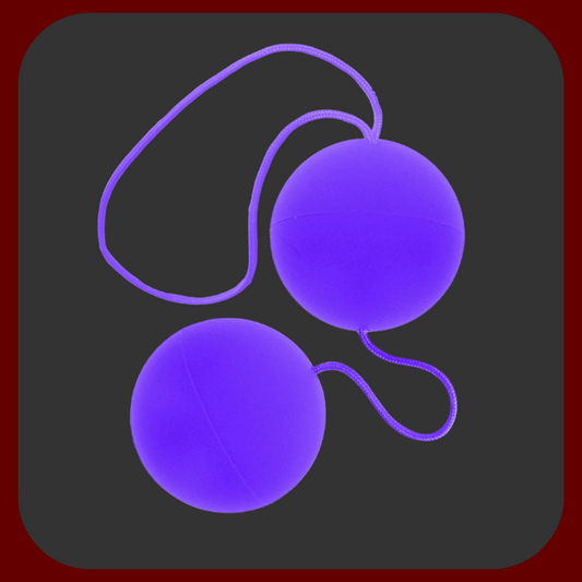 Luxusní venušiny kuličky fialové barvy pro vaginální i anální stimulaci, vyrobené z kvalitního ABS materiálu.