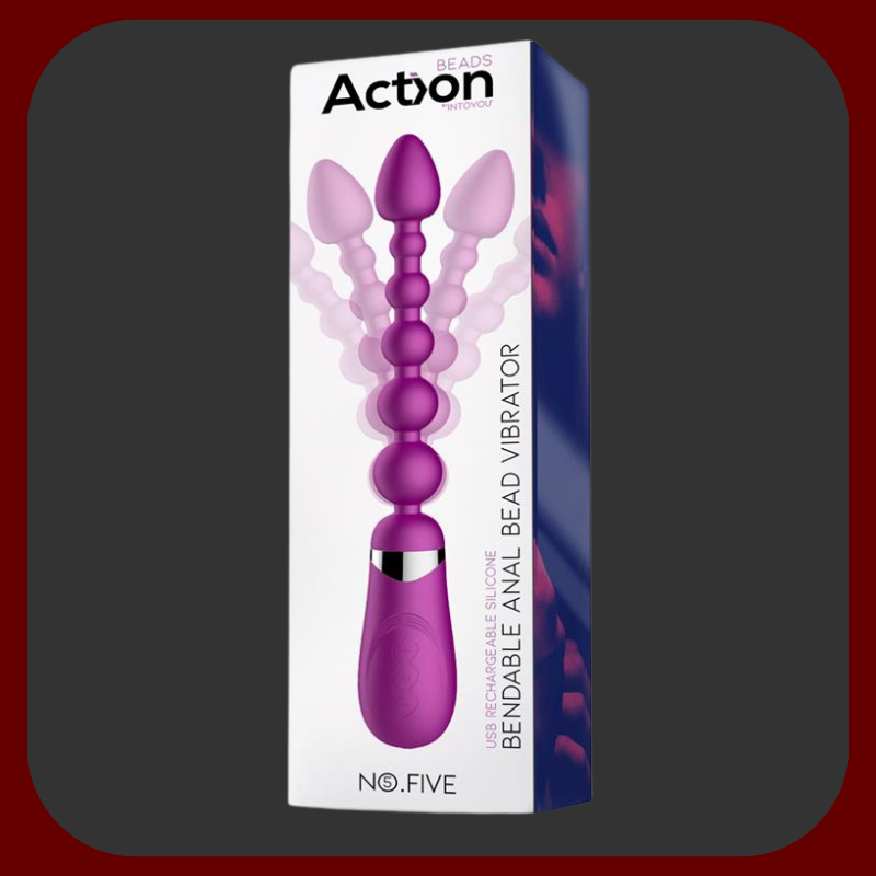 Fialová vibrační anální sonda se 6 silikonovými kuličkami, 10 režimů vibrací a 3 rychlostmi pro intenzivní stimulaci.