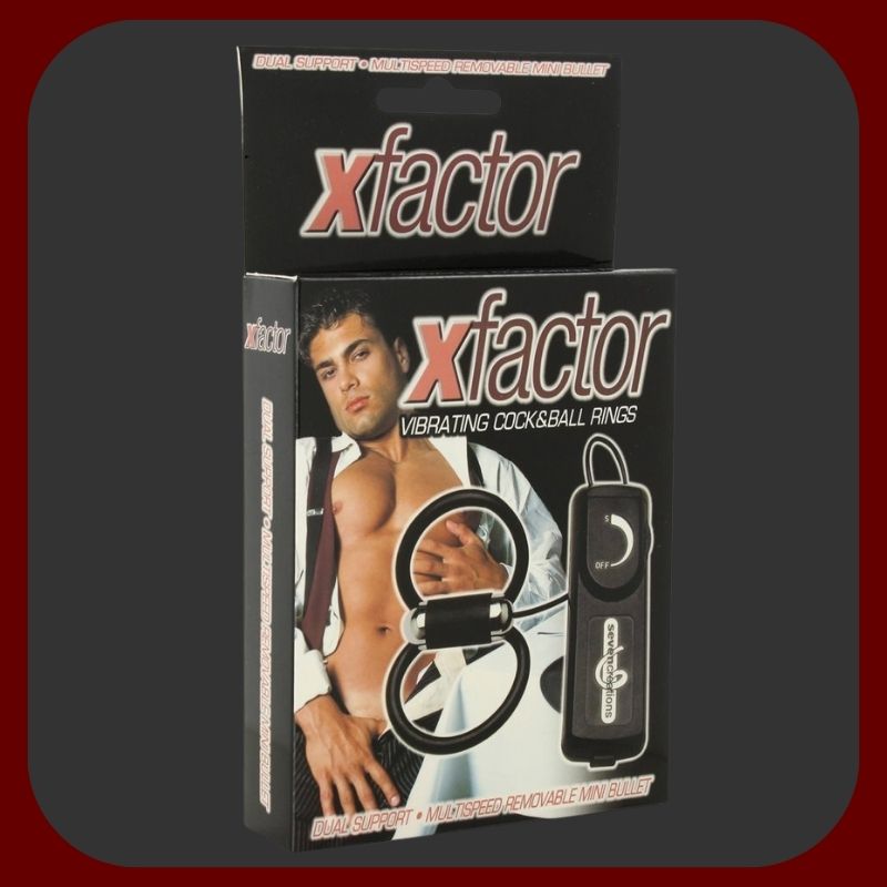 Černý vibrační dvojitý kroužek na penis a varlata z pružného TPR materiálu, s nastavitelnou vibrační jednotkou – pro intenzivní společnou stimulaci.