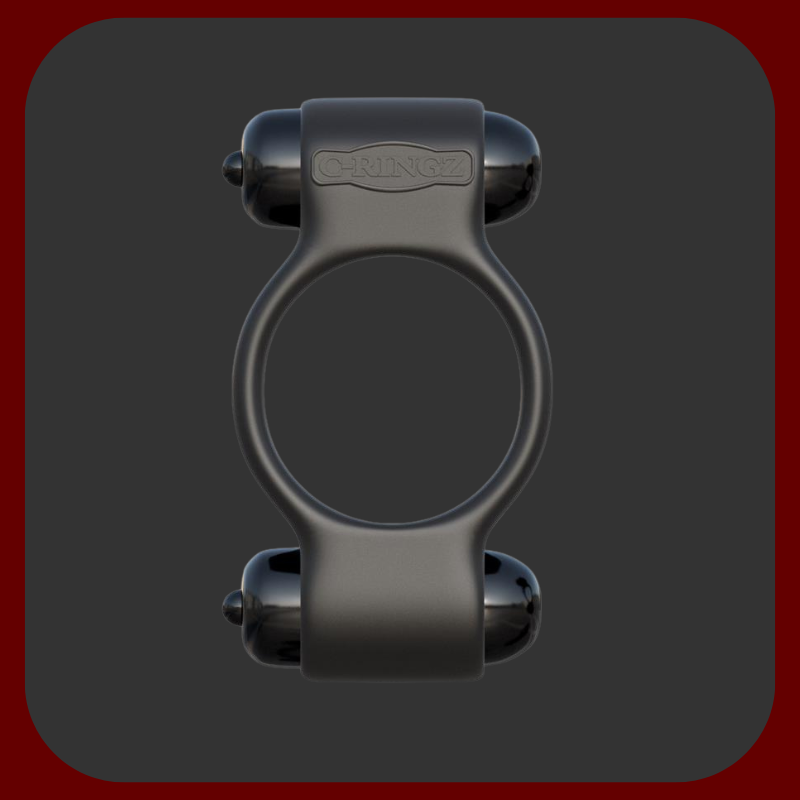 Vibrační erekční kroužek Magic Touch se dvěma vibračními střelami, ideální pro páry, z pružného silikonu s nastavitelnými vibracemi a vodotěsným designem.