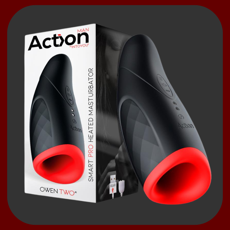 Moderní mužský masturbátor ve tvaru úst s funkcí zahřívání do 40 °C a 10 vibračními režimy. Vyroben z prémiového červeno-černého silikonu, ideální pro realistický, intenzivní zážitek.