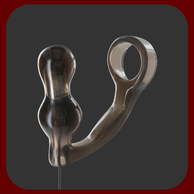 Šedý vibrační kolík na prostatu s elastickým kroužkem na penis pro intenzivní erekci a silné orgasmyŠedý vibrační kolík na prostatu s elastickým kroužkem na penis pro intenzivní erekci a silné orgasmy