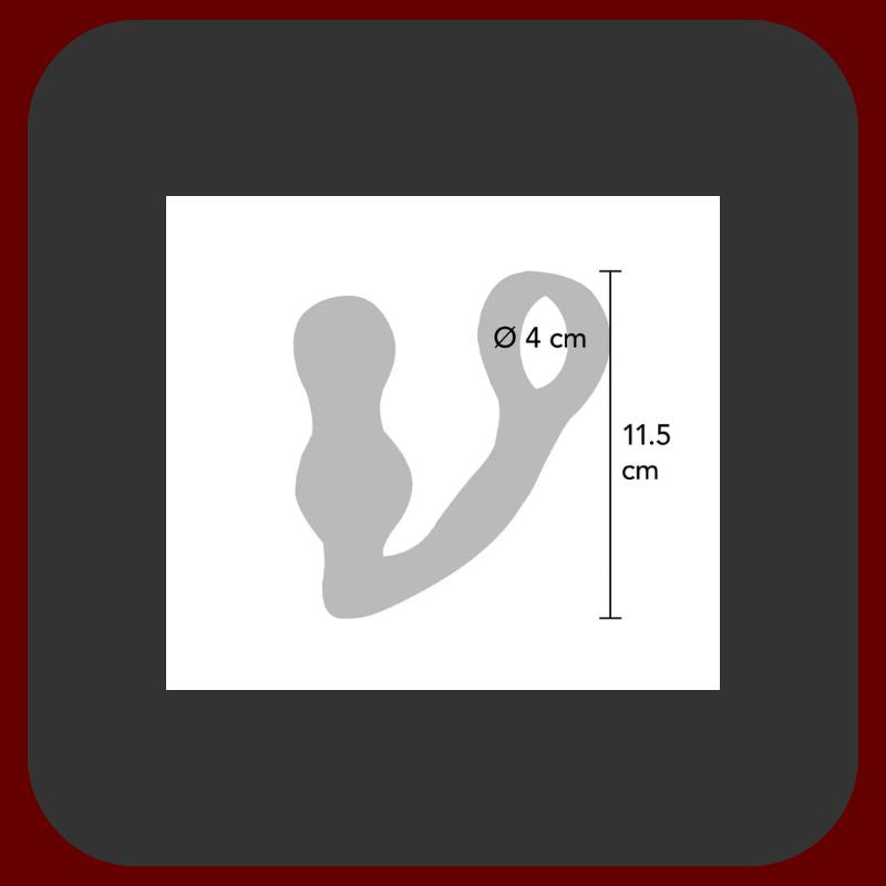 Šedý vibrační kolík na prostatu s elastickým kroužkem na penis pro intenzivní erekci a silné orgasmy