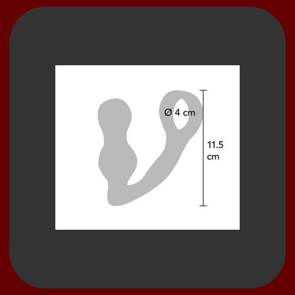 Šedý vibrační kolík na prostatu s elastickým kroužkem na penis pro intenzivní erekci a silné orgasmy