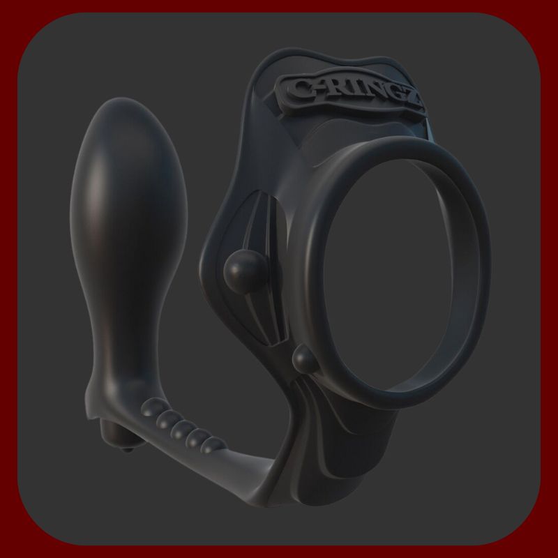 Luxusní vibrační erekční kroužky s funkcí stimulace prostaty a perinea v tělové barvě z hypoalergenního TPE materiálu