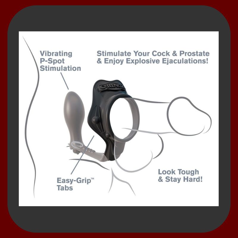 Luxusní vibrační erekční kroužky s funkcí stimulace prostaty a perinea v tělové barvě z hypoalergenního TPE materiálu