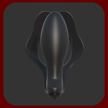 Luxusní vibrační erekční kroužky s funkcí stimulace prostaty a perinea v tělové barvě z hypoalergenního TPE materiálu