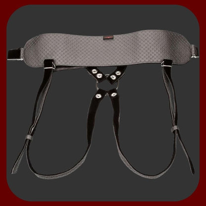 Vibrační Strap-On DualPlay – silikonový šedý postroj s 7 vibračními režimy, nastavitelným páskem a výměnnými kroužky – EROSIANA.