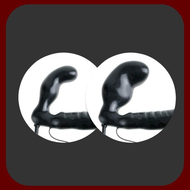 Tělový strapless strap-on s nafukovacím vnitřním dildem a vibracemi bez nutnosti postroje pro párové potěšení – EROSIANA