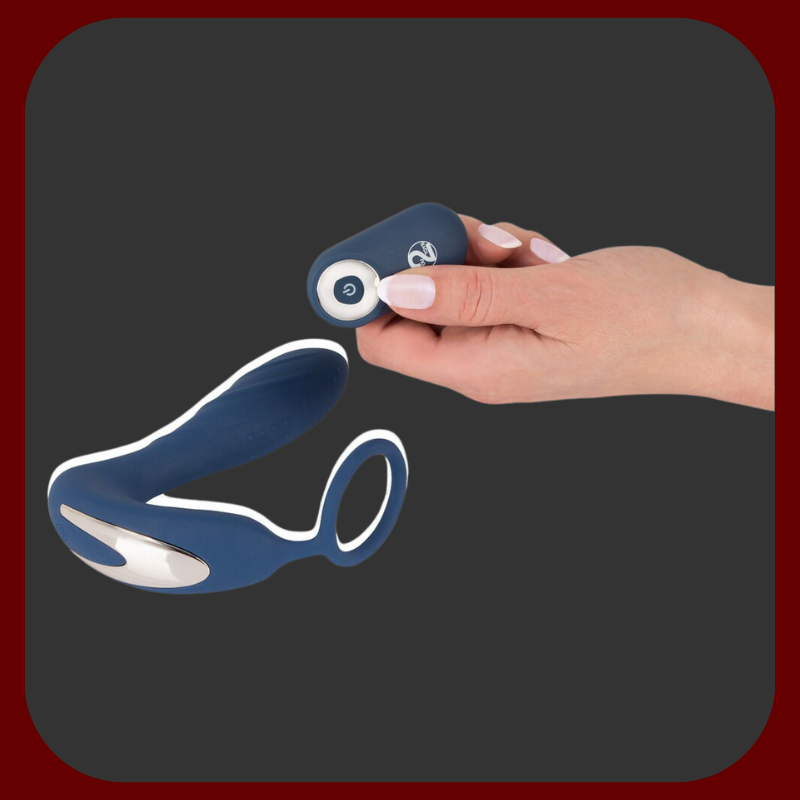 Vibrační anální kolík s falickým prstencem na penis, vyrobený z vysoce kvalitního lékařského silikonu, s dálkovým ovládáním a 10 vibračními režimy.