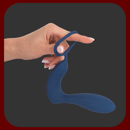 Vibrační anální kolík s falickým prstencem na penis, vyrobený z vysoce kvalitního lékařského silikonu, s dálkovým ovládáním a 10 vibračními režimy.