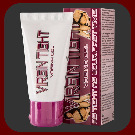 Adstringentní vaginální krém VIRGIN TIGHT 30 ml pro pevnost a napětí vagíny, bezpečný při použití s kondomy.