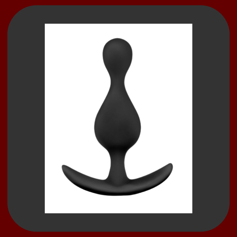 Černý silikonový anální kolík s ergonomickým designem, vhodný pro dlouhodobé nošení.