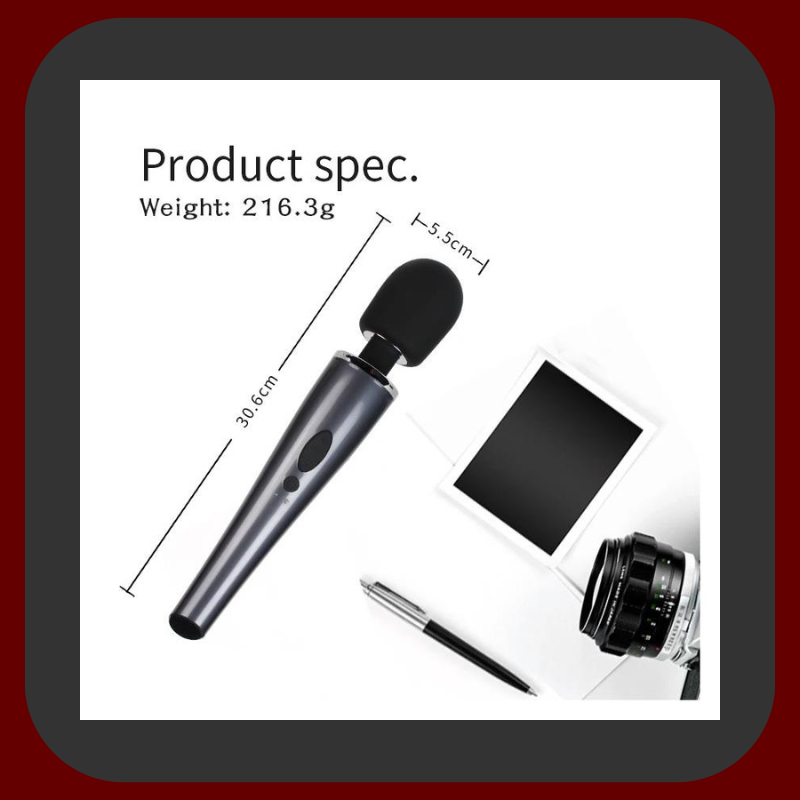 Výkonný masážní vibrátor z lékařského silikonu 30,6 × 5,5 cm s 10 vibračními režimy, voděodolný a USB dobíjený pro dokonalé uvolnění i erotiku.