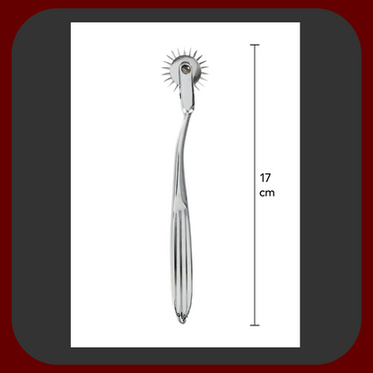 Wartenbergovo kolo z nerezové oceli od Steel Power Tools pro BDSM stimulaci a smyslové hry.
