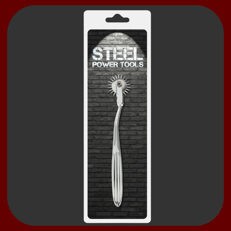 Nerezové stimulační Wartenbergovo kolečko pro BDSM hrátky, erotickou smyslovou stimulaci, bolest a rozkoš, ocelové, pro páry