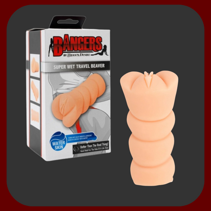 Masturbátor pro muže ve tvaru vagíny "Water Skin" (13 x 3 cm) z Love-Skin TPR, realistický pocit, elastický materiál, bez ftalátů.