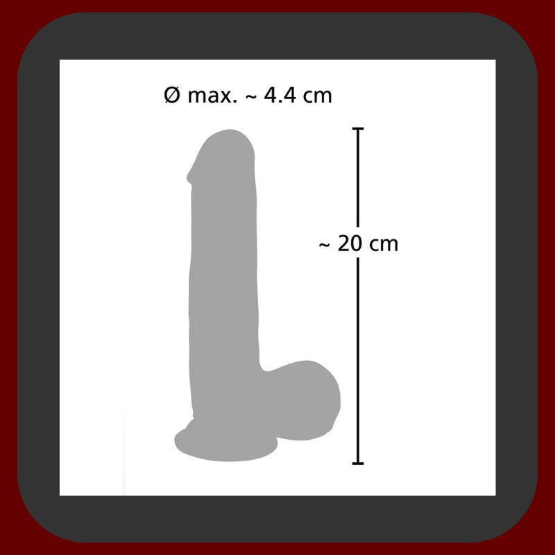 You2Toys Medical Silicone Pulsating – realistický tělový vibrátor se šourkem, 8 vibračními režimy, pulzační funkcí, kabelovým dálkovým ovladačem a silnou přísavkou pro hands-free použití