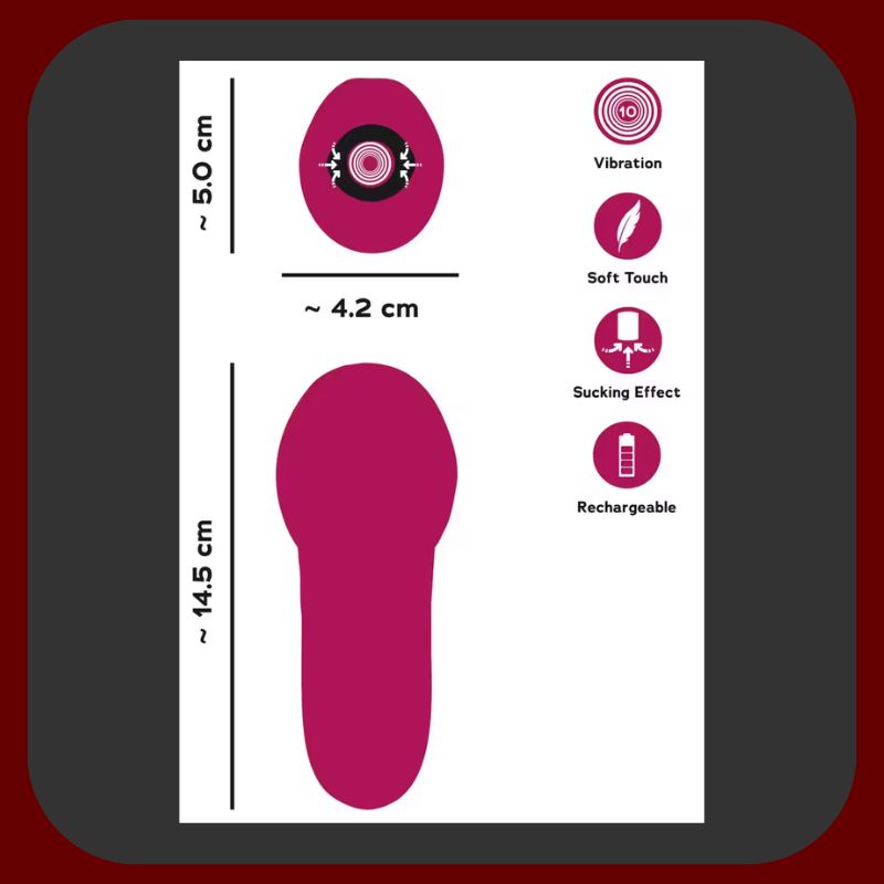 You2Toys Oral Fun – ergonomický sací a vibrační stimulátor s vibrujícím jazykem a silikonovými rty pro intenzivní stimulaci klitorisu