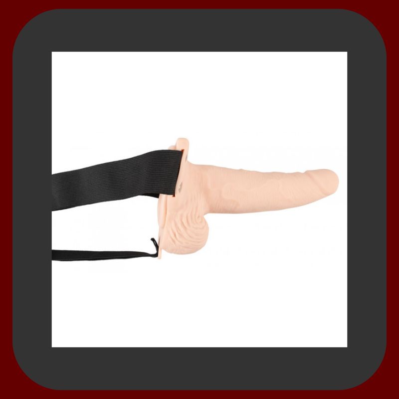 You2Toys vibrační návlek na popruzích – realistické duté dildo s flexibilním postrojem a 7 vibračními režimy pro intenzivní stimulaci